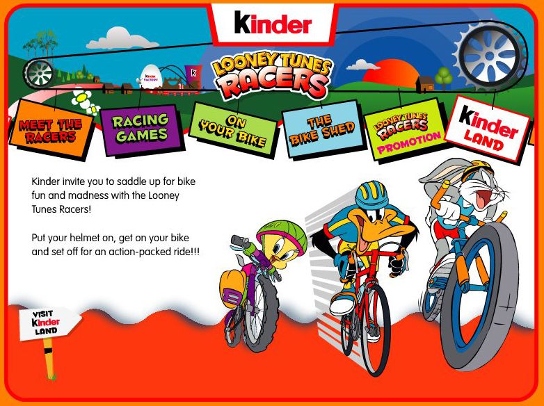 Kinder Looney Tunes website - home