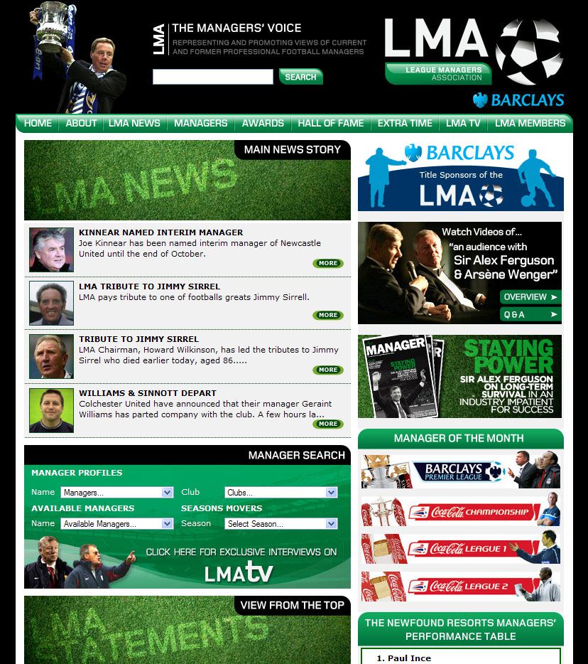 LMA Website Homepage