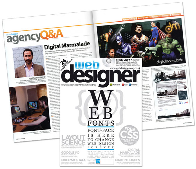 Digital Marmalade Featured in Web Designer Magazine