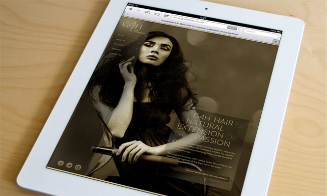Great4Hair website on iPad
